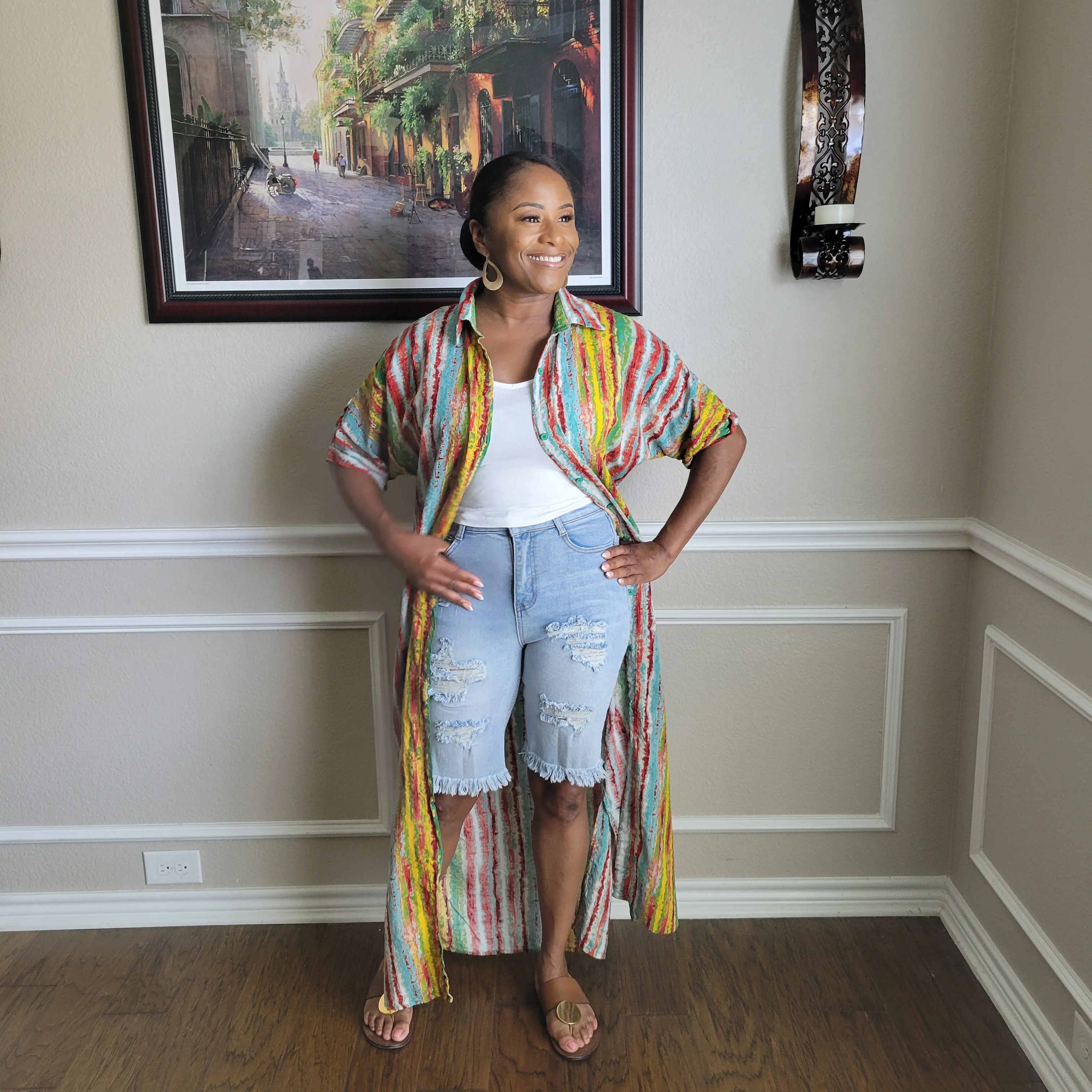 Distressed Jean Shorts