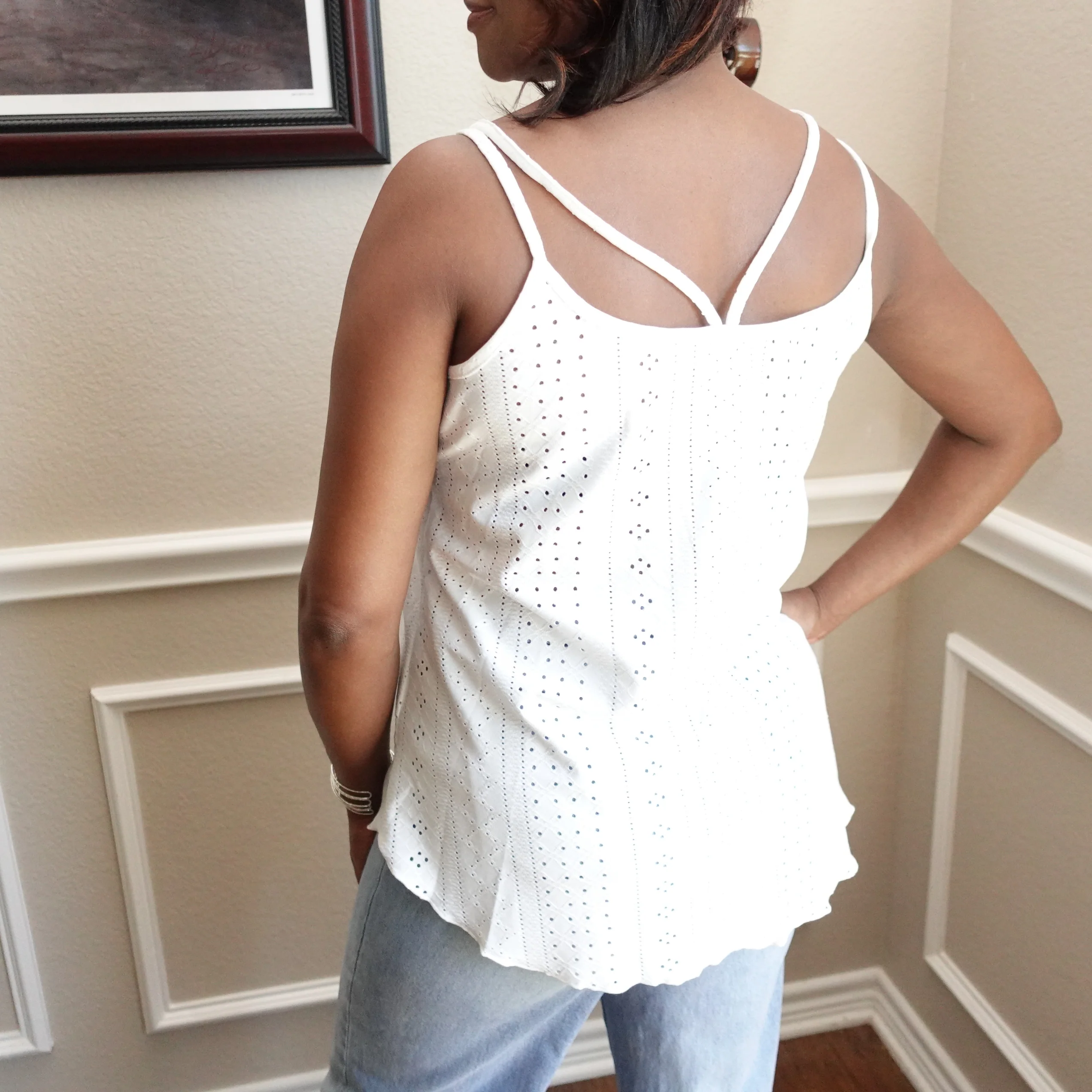 Eyelet Trim/ Cami Top