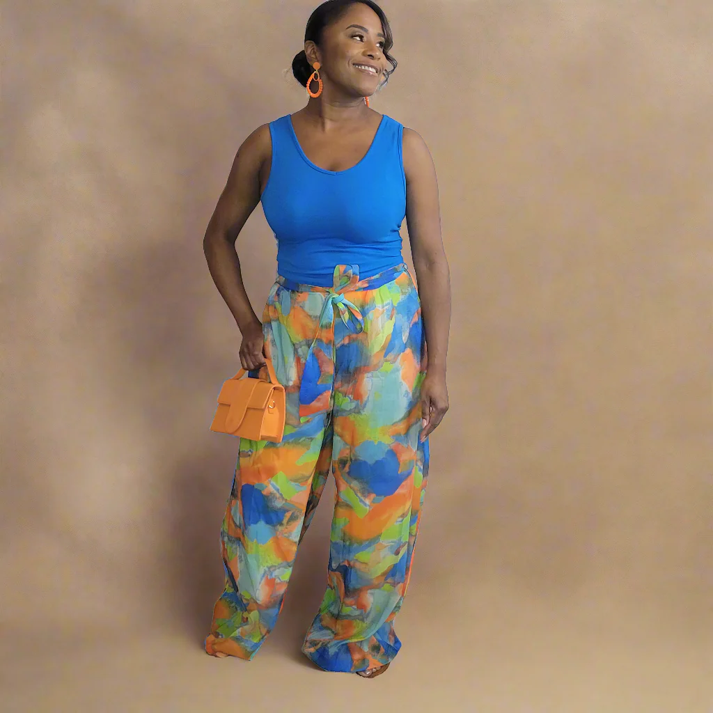 Watercolor Printed Pant