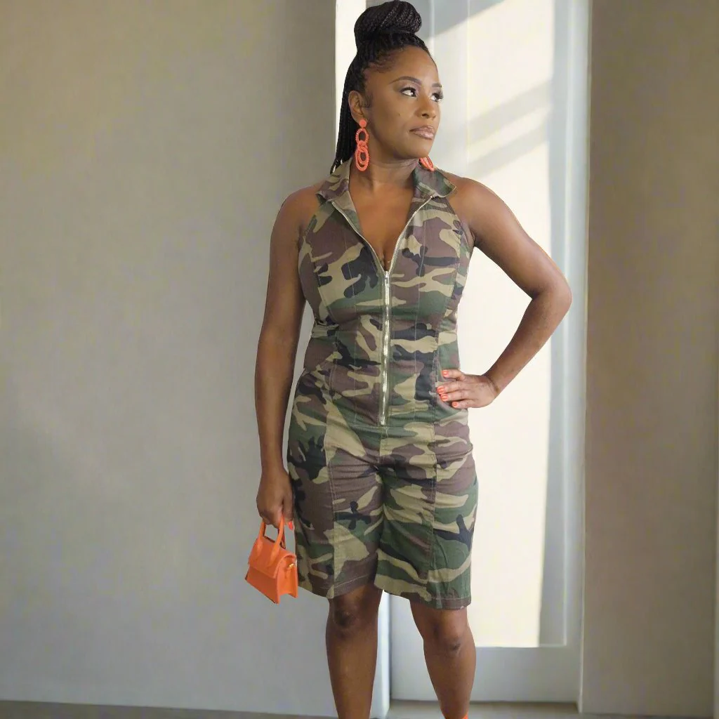 It's Your Move/Camo Romper