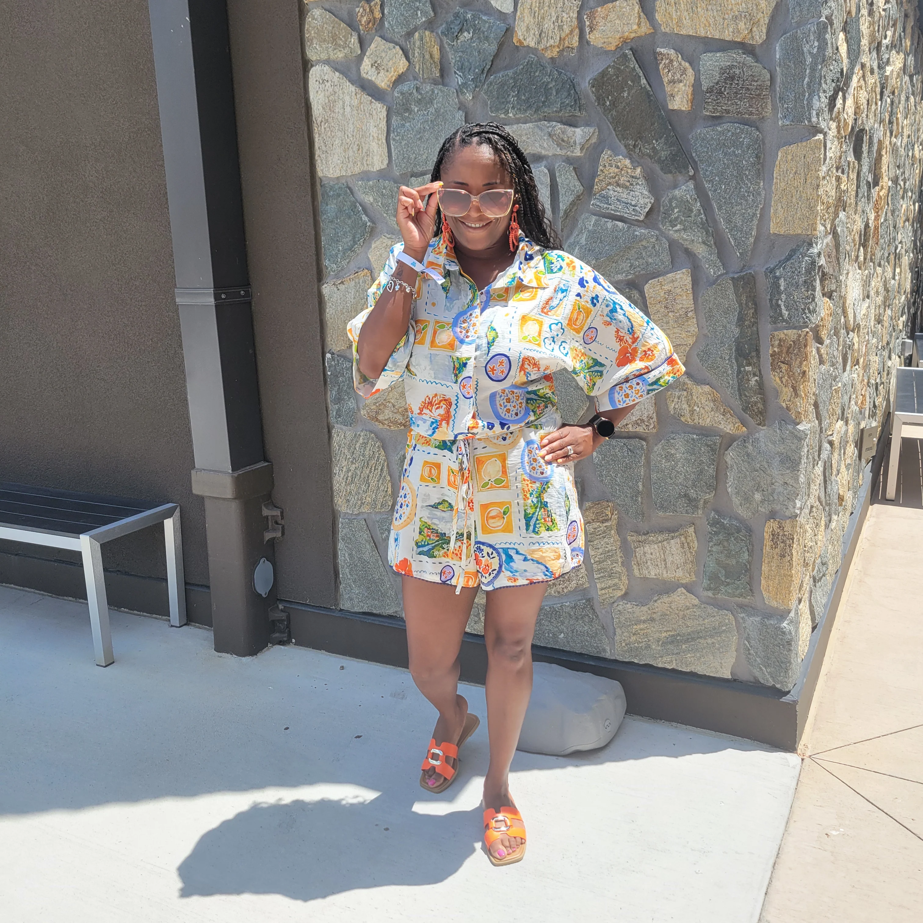 Watercolor Print Romper